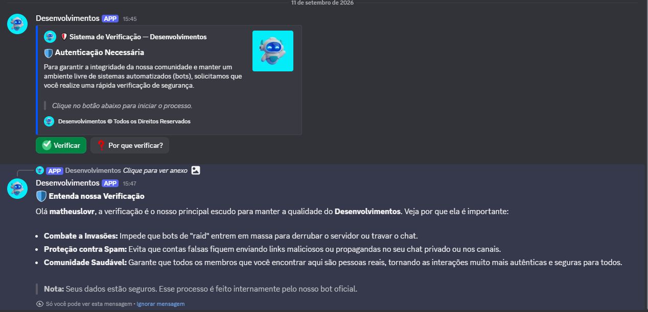 Bot de Verificação CAPTCHA Anti-Raid para Discord
