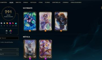 100% SEGURA / PODE ALTERAR E-MAIL E SENHA / 291 SKINS / TODOS CAMPEÕES