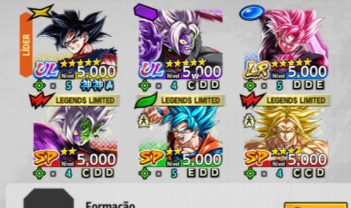 ULTRA GOKU UI, ULTRA ZAMASU, LR GOKU BLACK VILAO + 41K CRISTAIS (ANDROID)