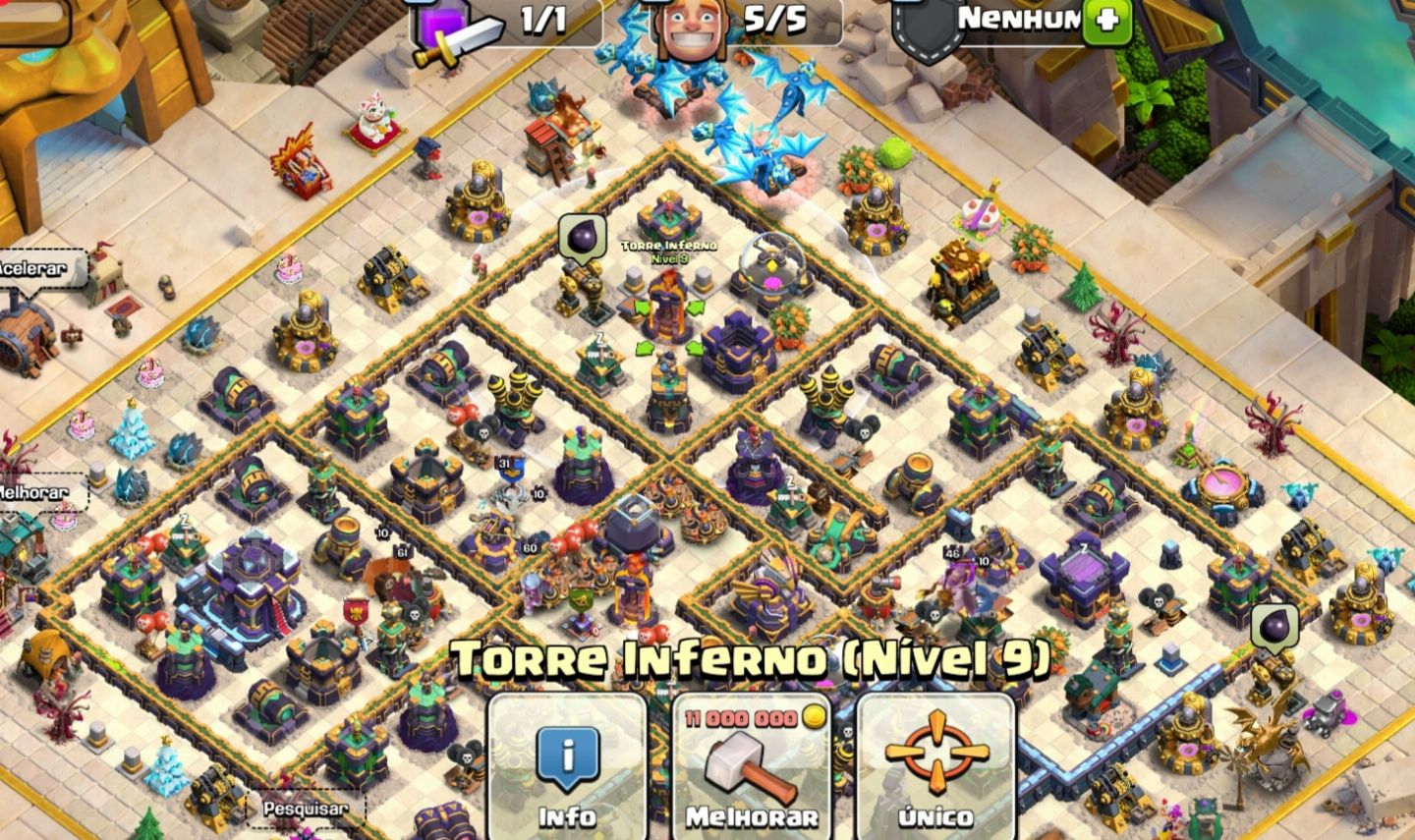 Combo de conta Supercell Clash Royale e Clash of clans