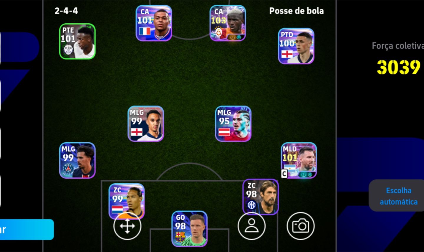 CONTA eFOOTBALL | 3039 FORÇA | MESSI 101 + MBAPPÉ 101 | 1,1M GP