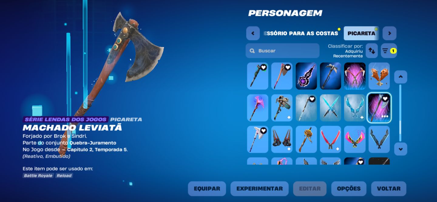 CONTA FORTNITE/ 900 VBUKS/ MUDANÇA DE TODOS OS DADOS/ + 100 skins