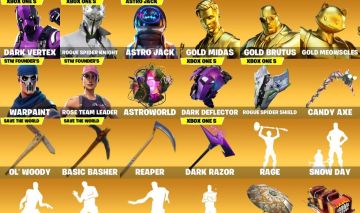 CONTA FORTNITE COM DARK VERTEX, ROGUE SPIDER, ASTRO JACK, OG STW E 95 SKINS