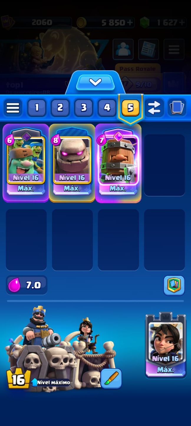 Conta de clash royale com todas cartas !