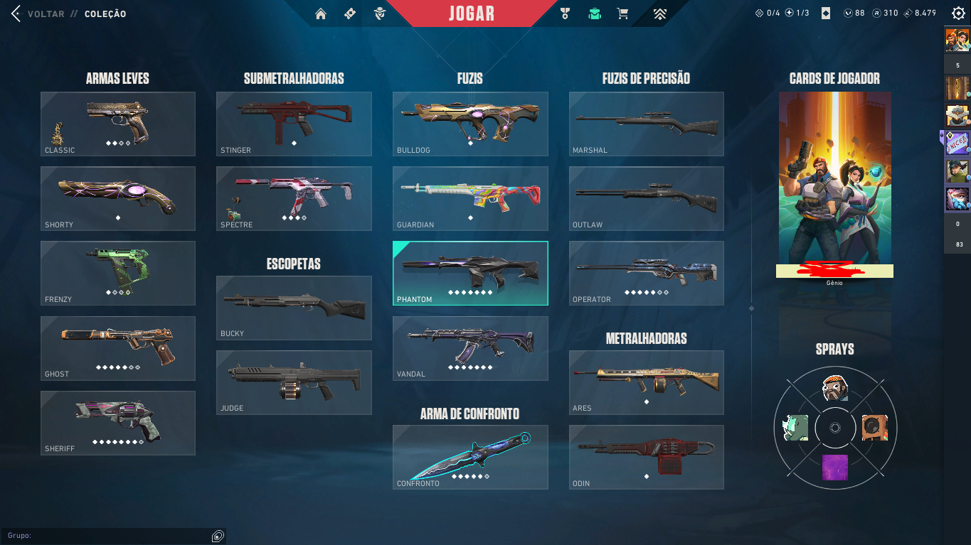 Conta Valorant 1k gastos
