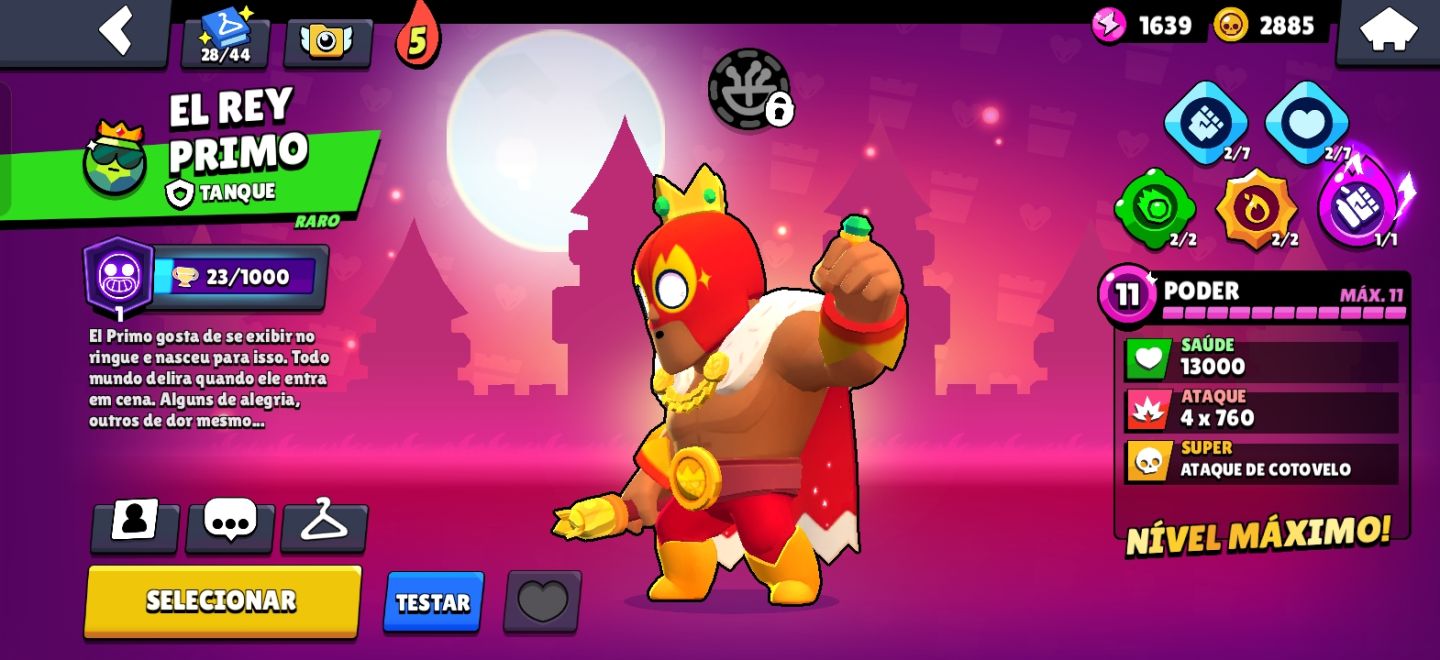 CONTA DE BRAWL STARS COM BRAWLERS LENDARIOS MAX E COM HYPER E SKINS MUITO BOAS!!