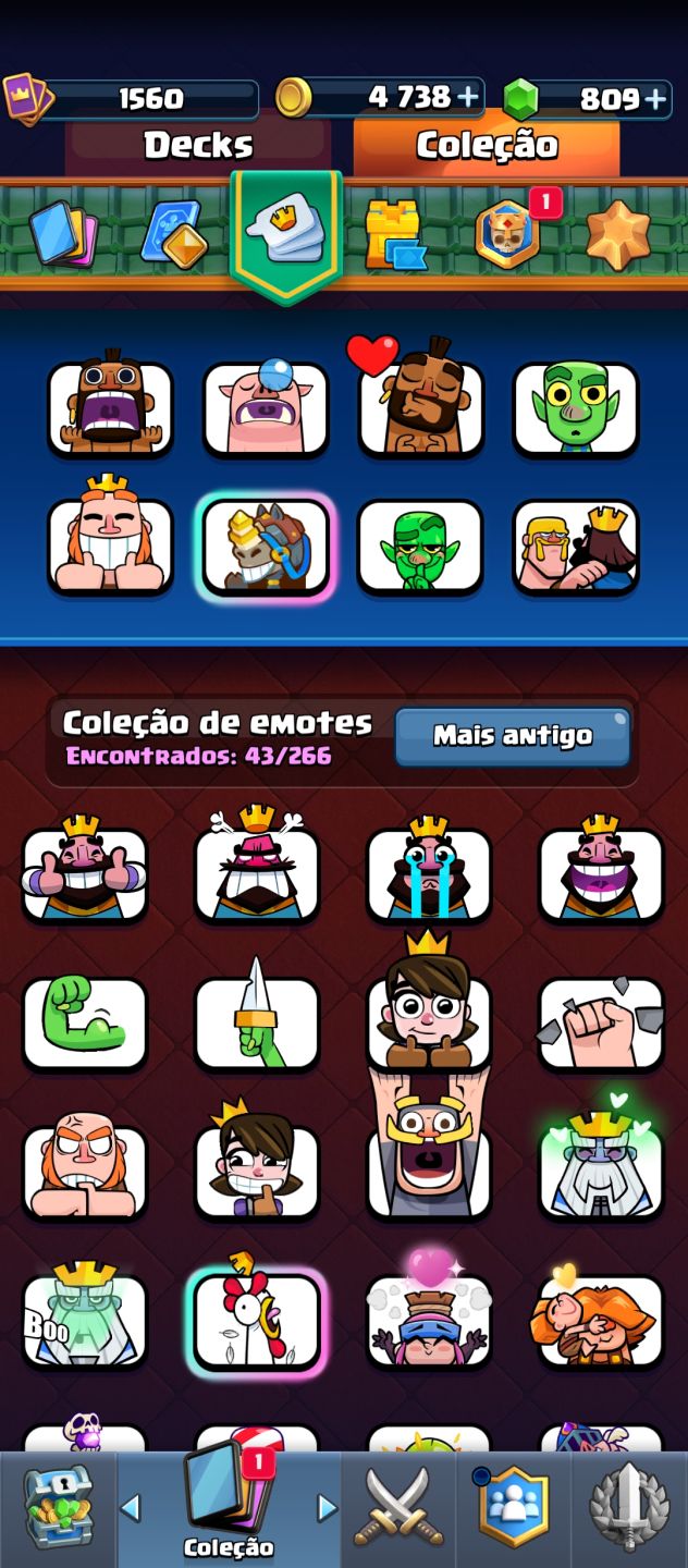 Conta Clash Royale bem Upada