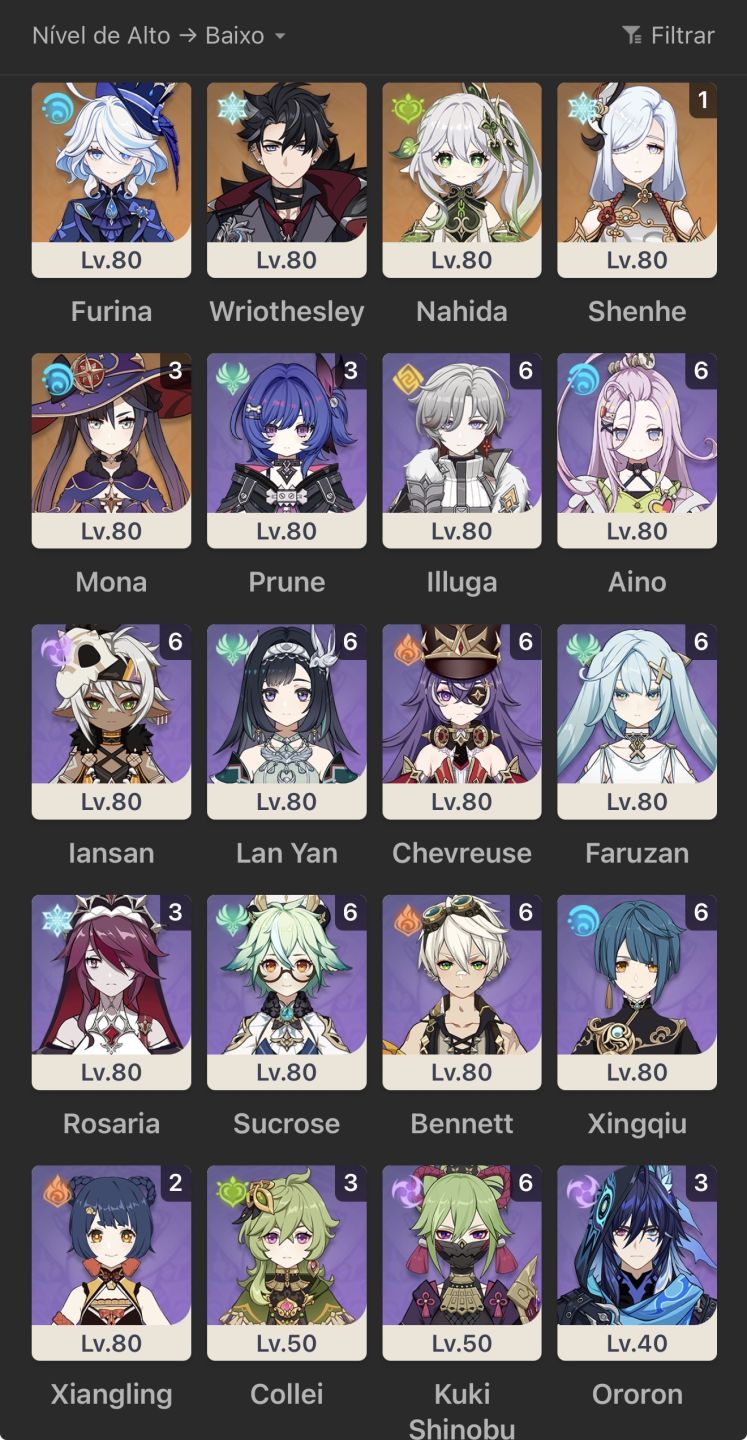 VENDA DE CONTA GENSHIN IMPACT | TIMES META + EXPLORAÇÃO DE GEMAS DISPONÍVEIS