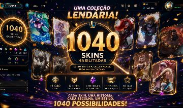 CONTA PREMIUM DE LOL / 1040 SKINS / FULL ACESSO