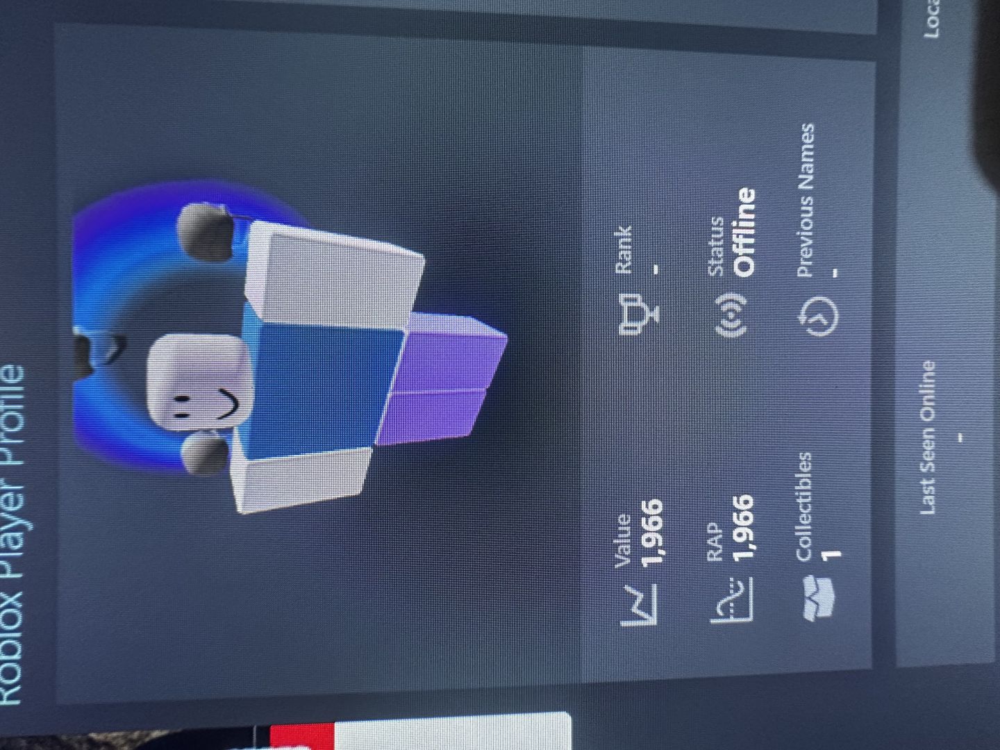 CONTA COM 2K DE RAP ( LIMITED ) (ITEM DE 1.9K ROBUX)