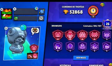 BRAWL STARS FULL 107/107 BRAWLERS + 52K TROFÉUS
