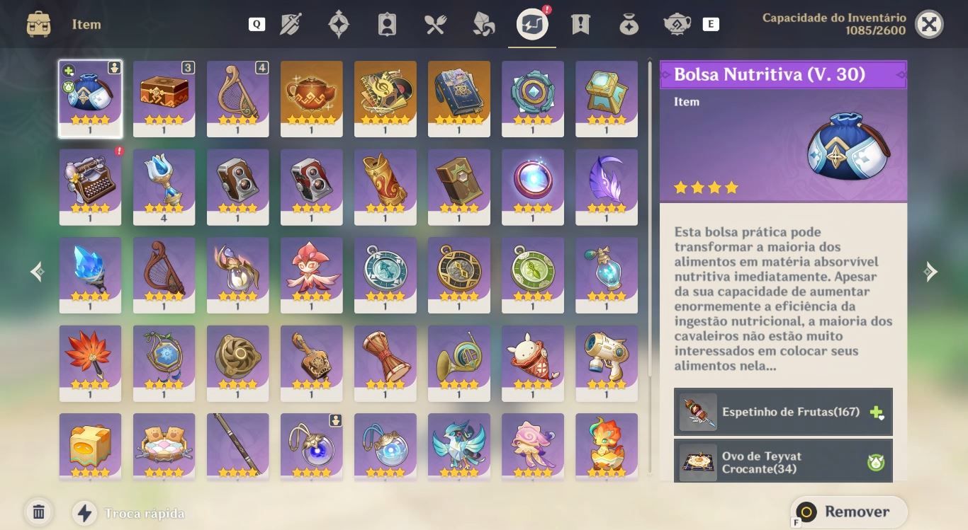 CONTA GENSHIN AR60 C MTS PERSONAGENS: FLINS + BIS, KINICH + BIS, RAIDEN + BIS