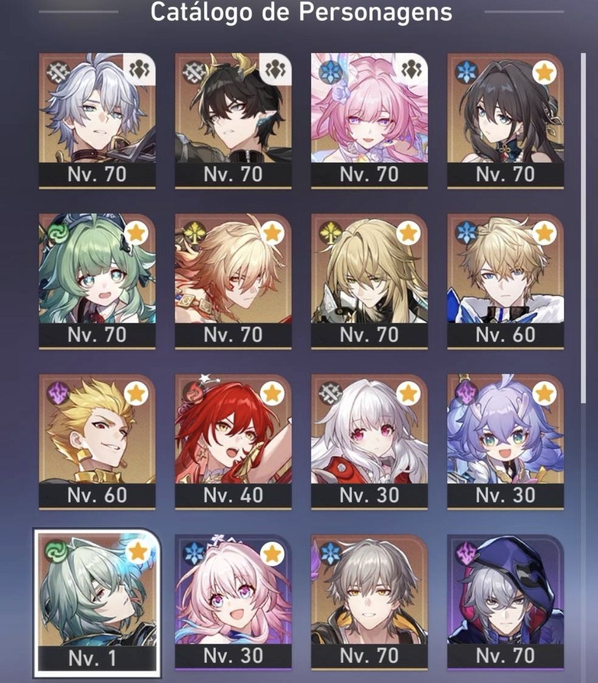 Conta honkai com Phainon + Mydei + Cyrene + Himeko Nova