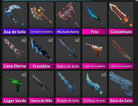 | PROMOÇÃO (MELHORES PREÇOS) | HIGH TIER, SETS & GODLYS - MURDER MYSTERY 2 (MM2)