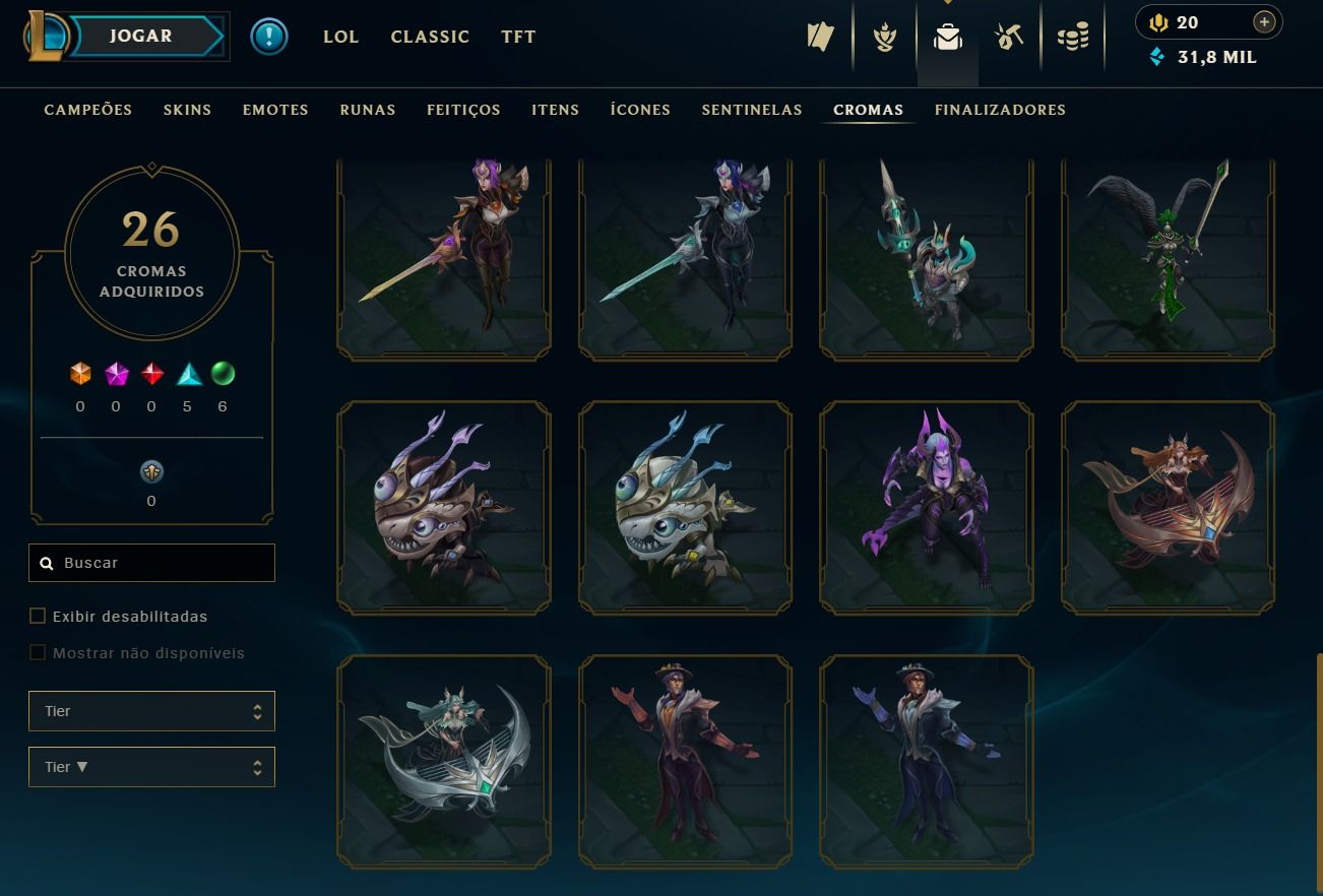 Conta de 2024 - 84 Skins - Lvl 105 - 107 Campeões - 31K de Ea - 26 Cromas