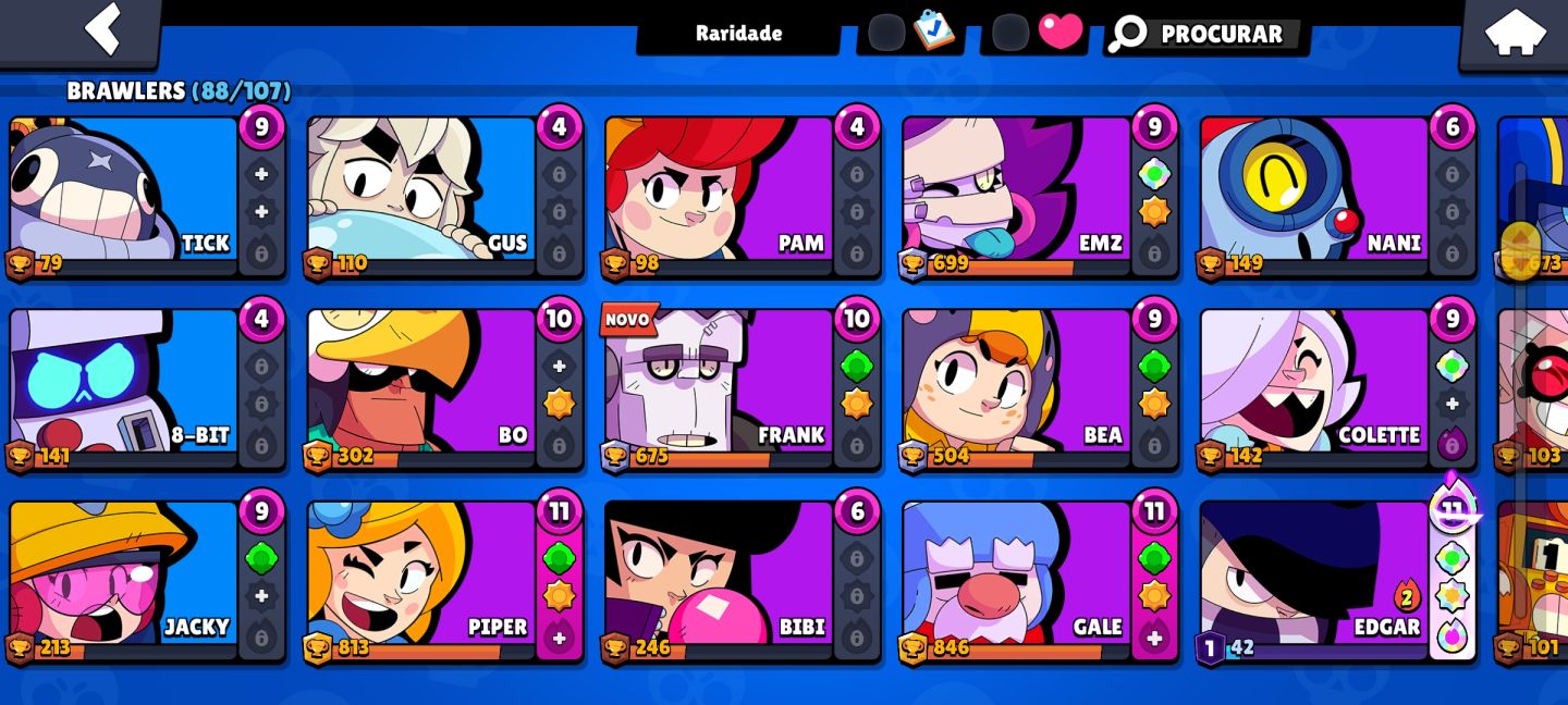 CONTA BRAWL STARS MUITO UPADA