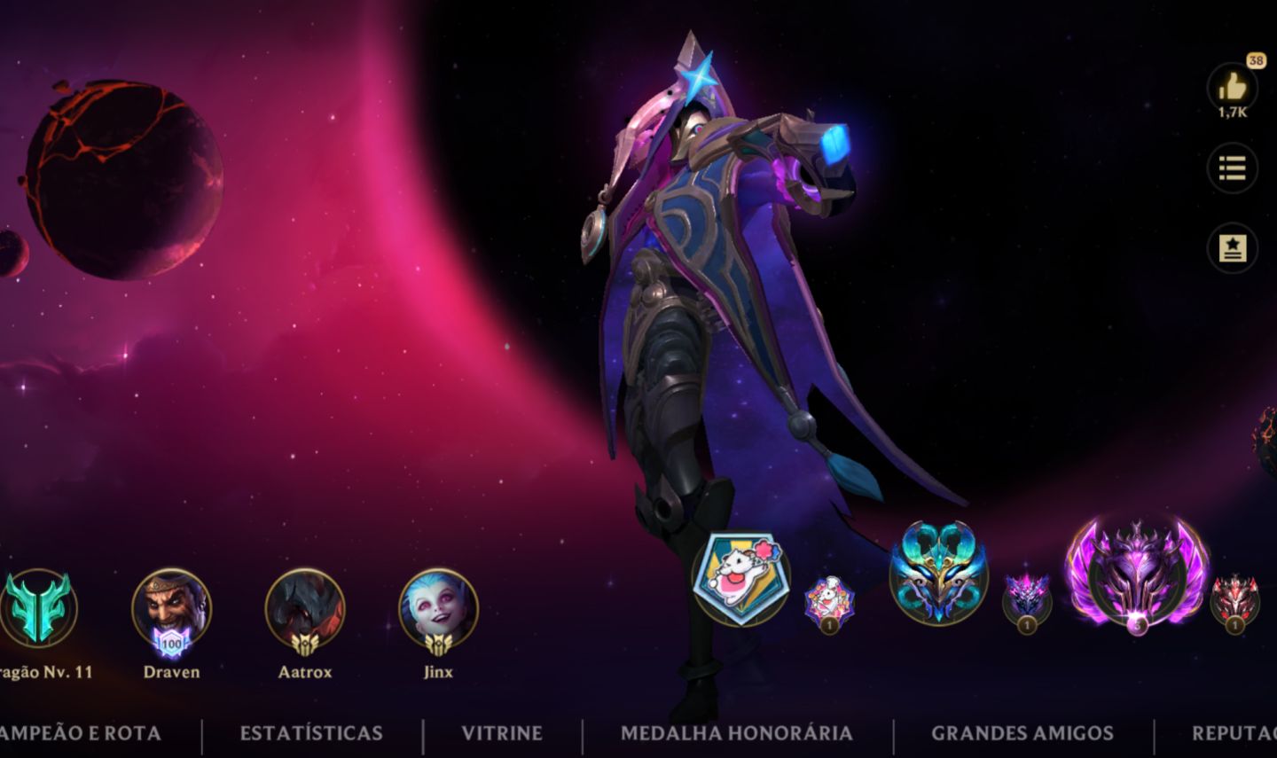 Conta Wild Rift a venda mestre+ com várias skins
