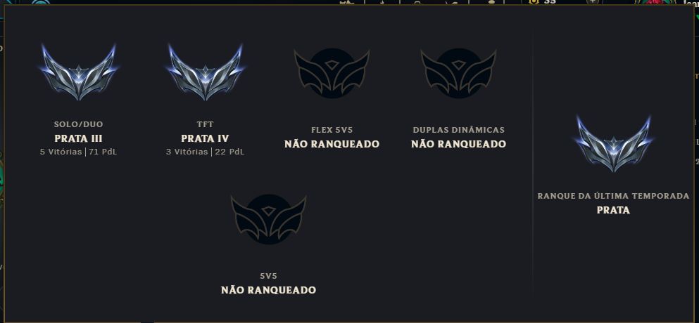 CONTA LOL + TFT | 174 SKINS | 3 ULTIMATES | 2 MÍTICAS | 14 LENDÁRIAS | LVL 266