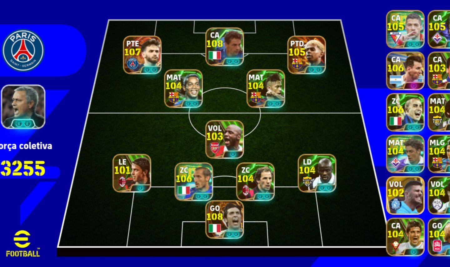CONTA EFOOTBALL RARA NEYMAR, RONALDINHO, LAMINE YAMAL, KVARA E ETC