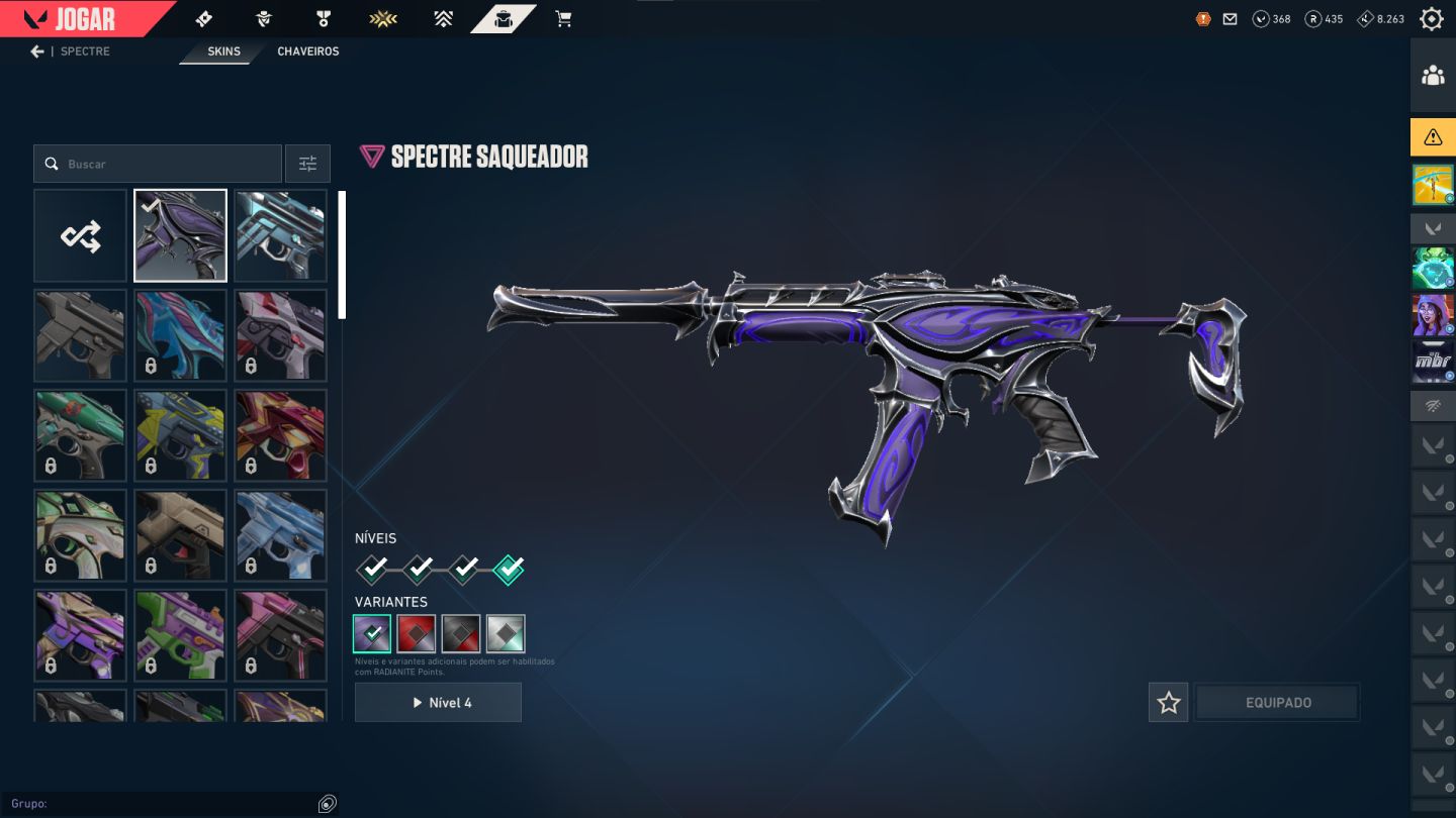 CONTA SMURF COM VANDAL GAIA E SKIN DE FACA