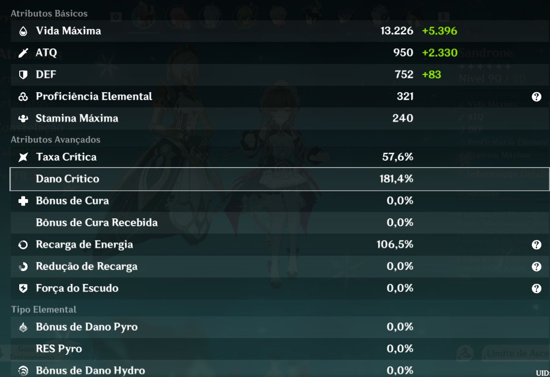 Conta de Genshin Impact AR 59