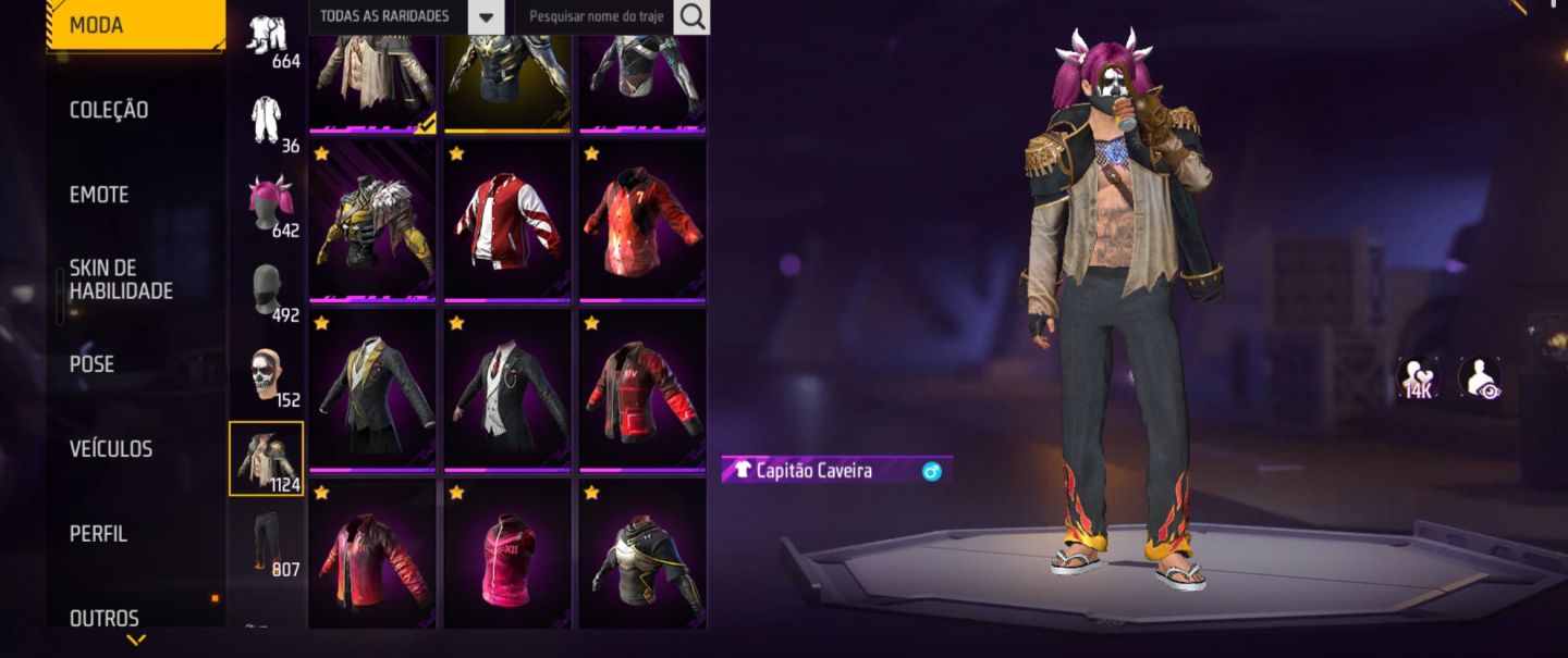 Conta de FF Full Com Muitos Passes + Armas Evo Full!
