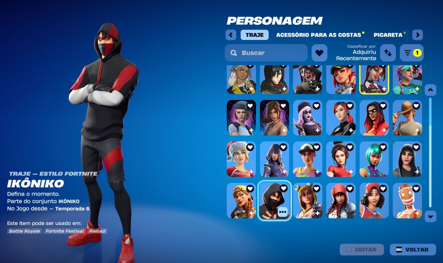 Conta Fortnite 330 Skins | Wonder, Iconic, Glow e Passes Clássicos