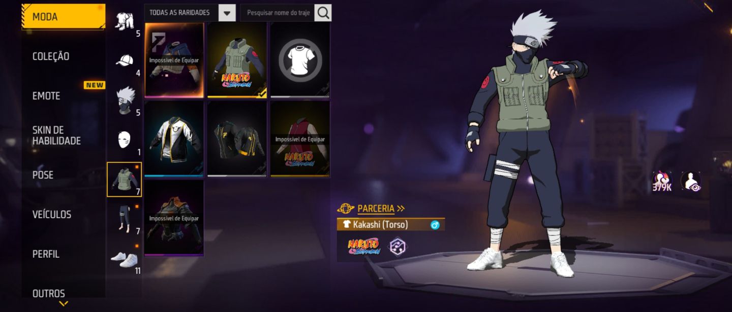 Conta basica com parcerias de naruto pra n começar do zero