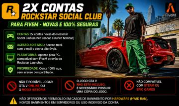 2 conta Fivem gta RP