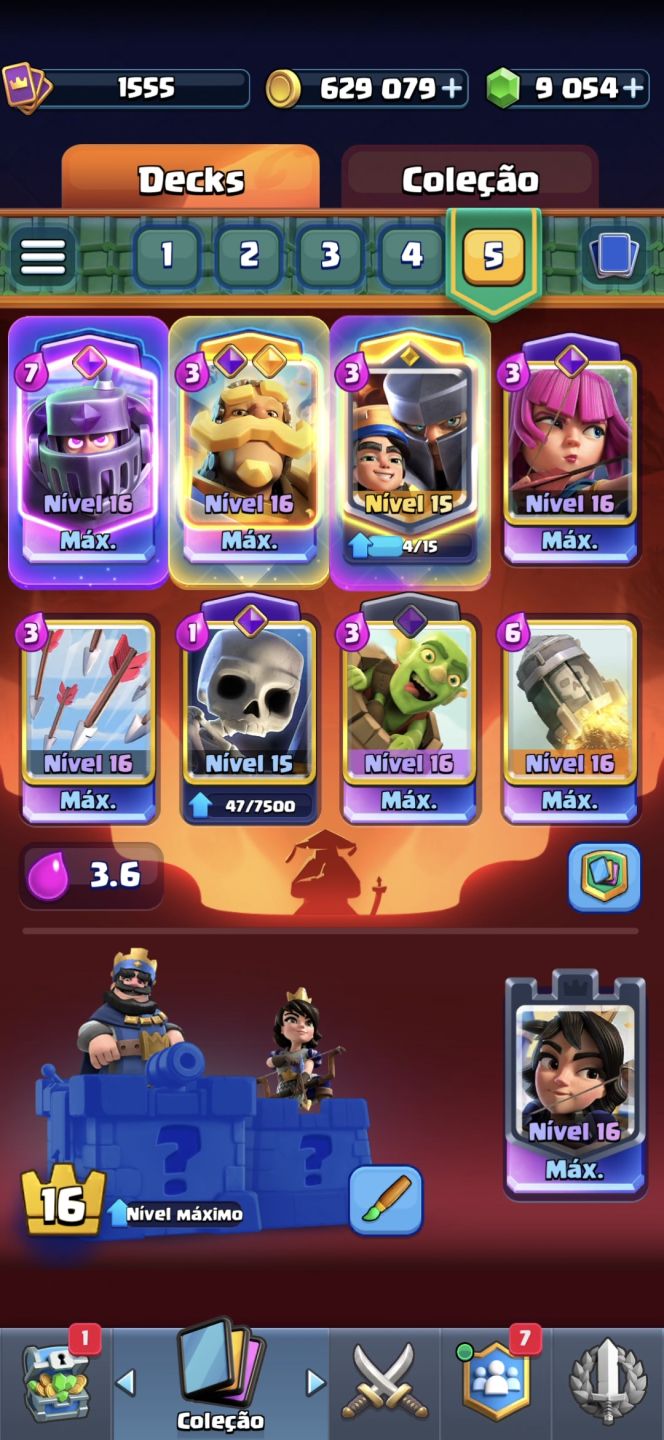 Conta de clash royale 12k de troféus