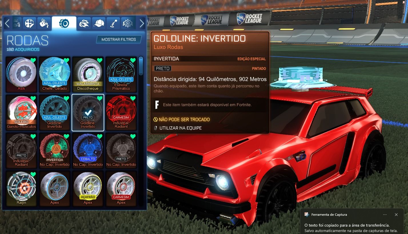 Conta Rocket League | FENNEC PRETO+ ARMA NUCLEAR BT+ DEUS DO FOGO | ENTREGA AUTO