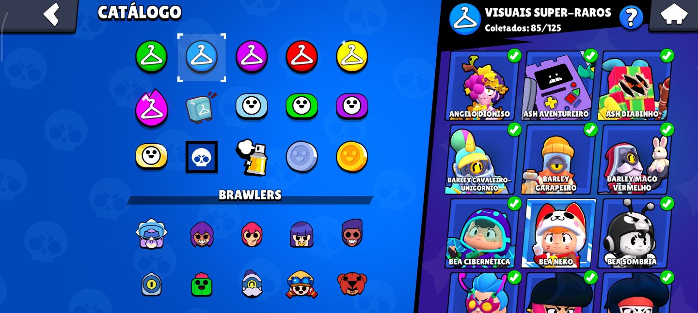 CONTA BRAWL STARS COM 54K TROFÉUS/96 BRAWLERS/ 24 LVL 11/ TROCA DE NOME GRÁTIS