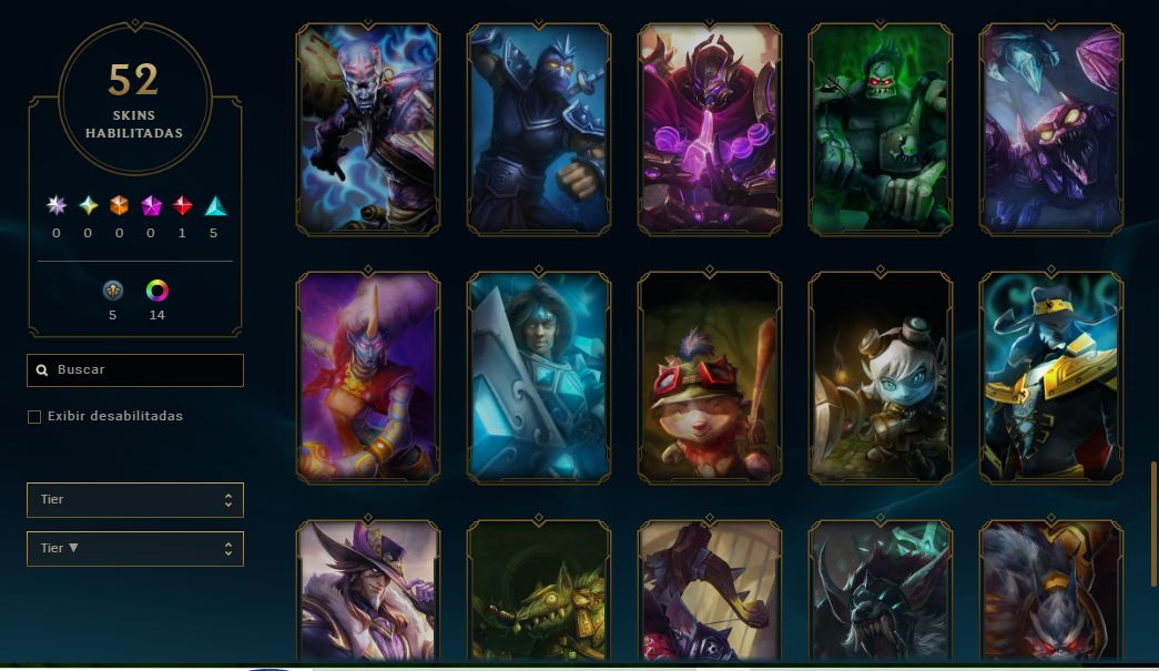 CONTA LOL - 57 LV - OURO - HONRA 5