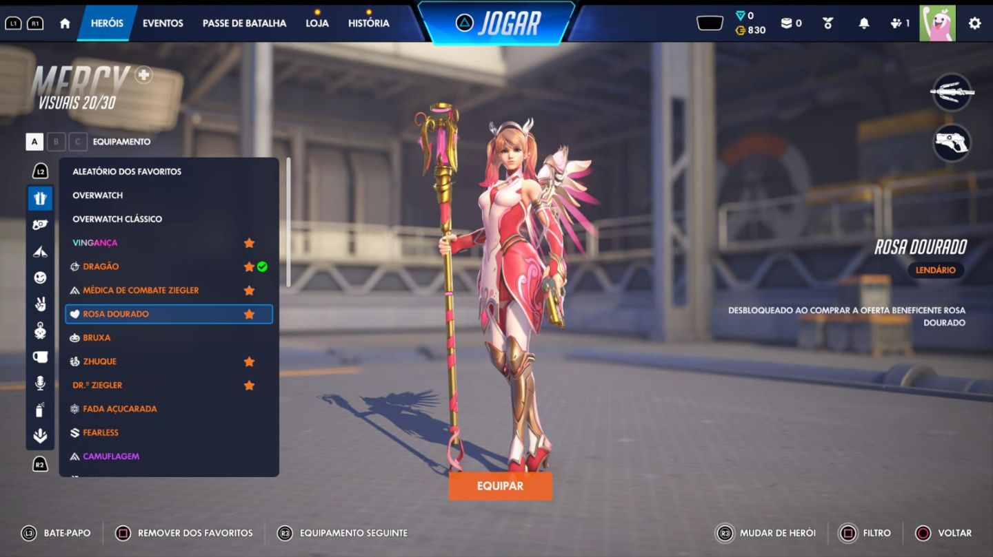 CONTA OVERWATCH 8 ANOS (2018-2026) / MERCY ROSADOURADA, DVA NANOCOLA E OUTROS