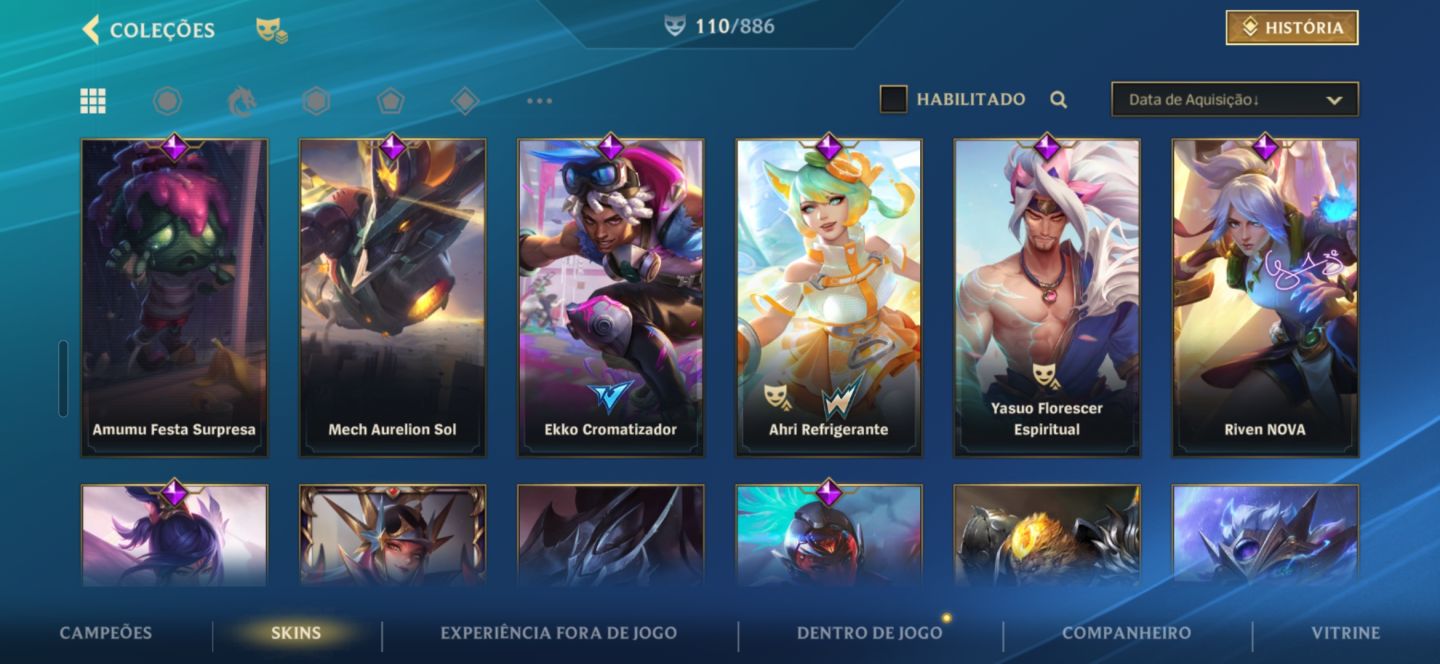 Conta WR top pra deixar como main
