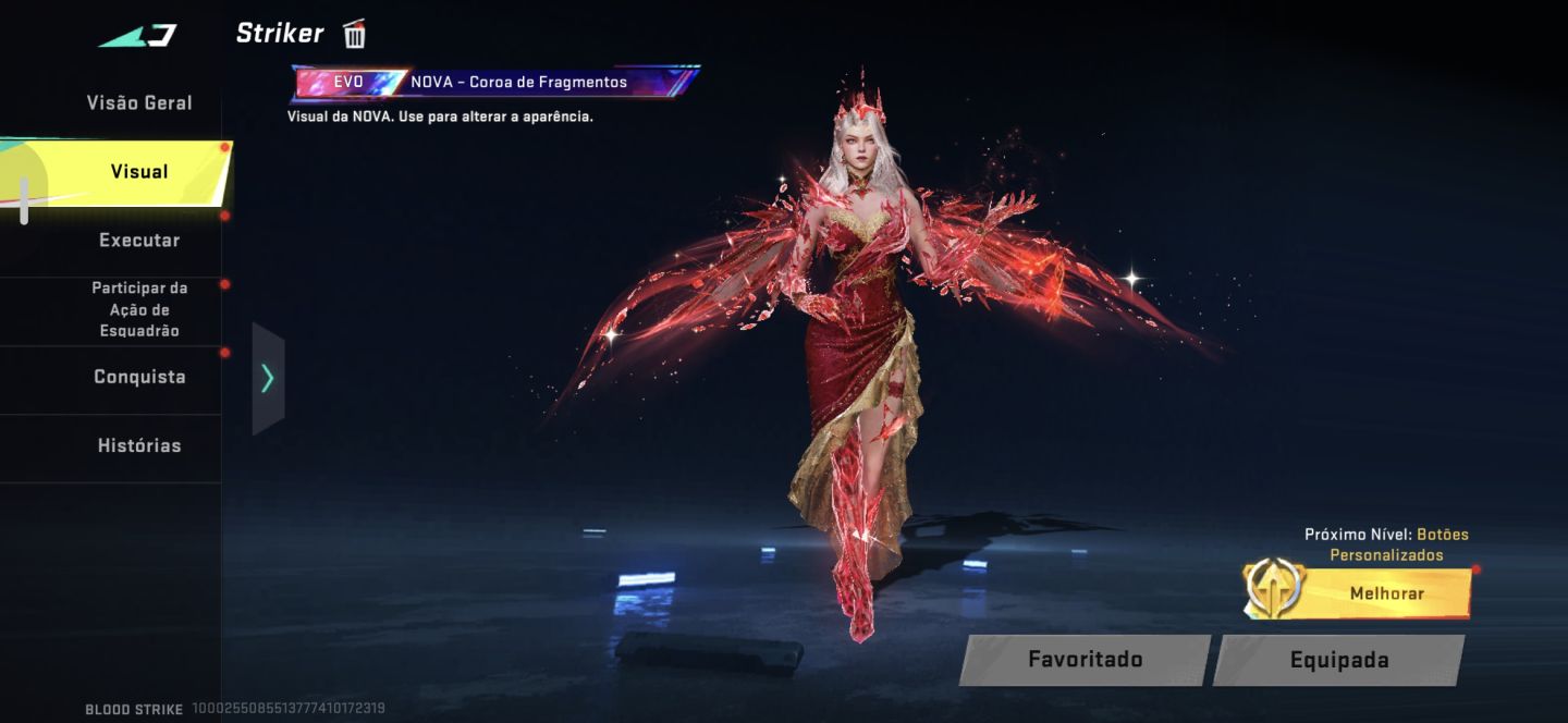 CONTA BLOOD STRIKE COM SKINS EXTREME N.654