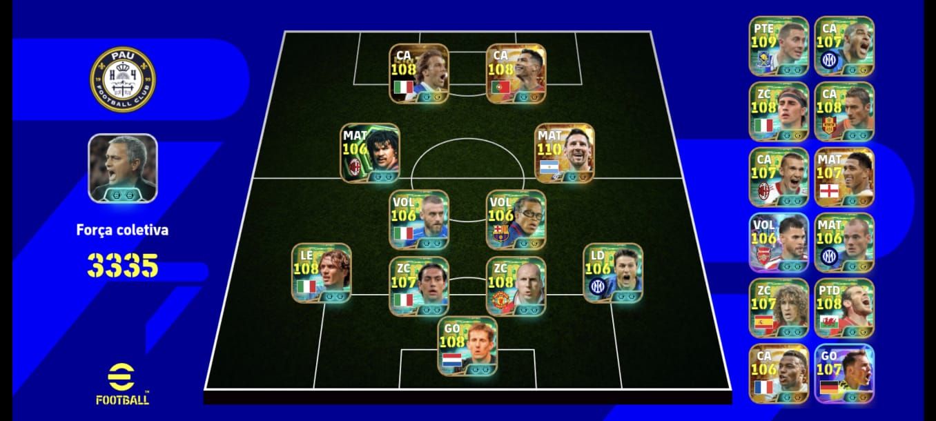 CONTA EFOOTBALL 3335+ DE FORÇA COM JOGADORES NOVOS META