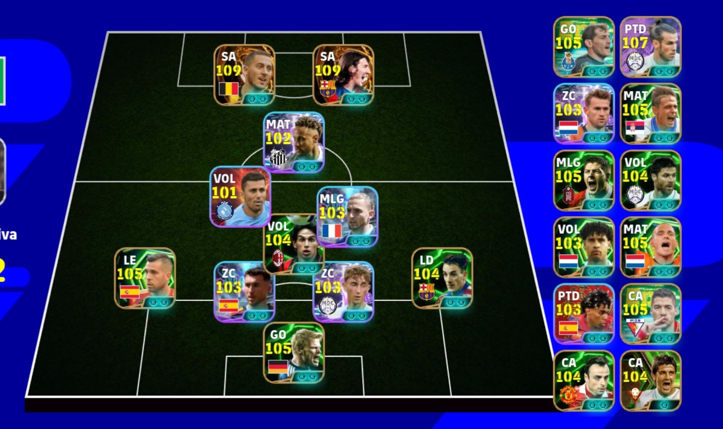 CONTA eFOOTBALL MOBILE À VENDA | FORÇA 3252 | MESSI 109 | ELENCO FORT