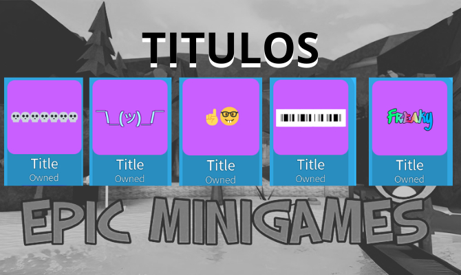 EPIC MINIGAMES - GEARS, EFEITOS, PETS E MAIS.