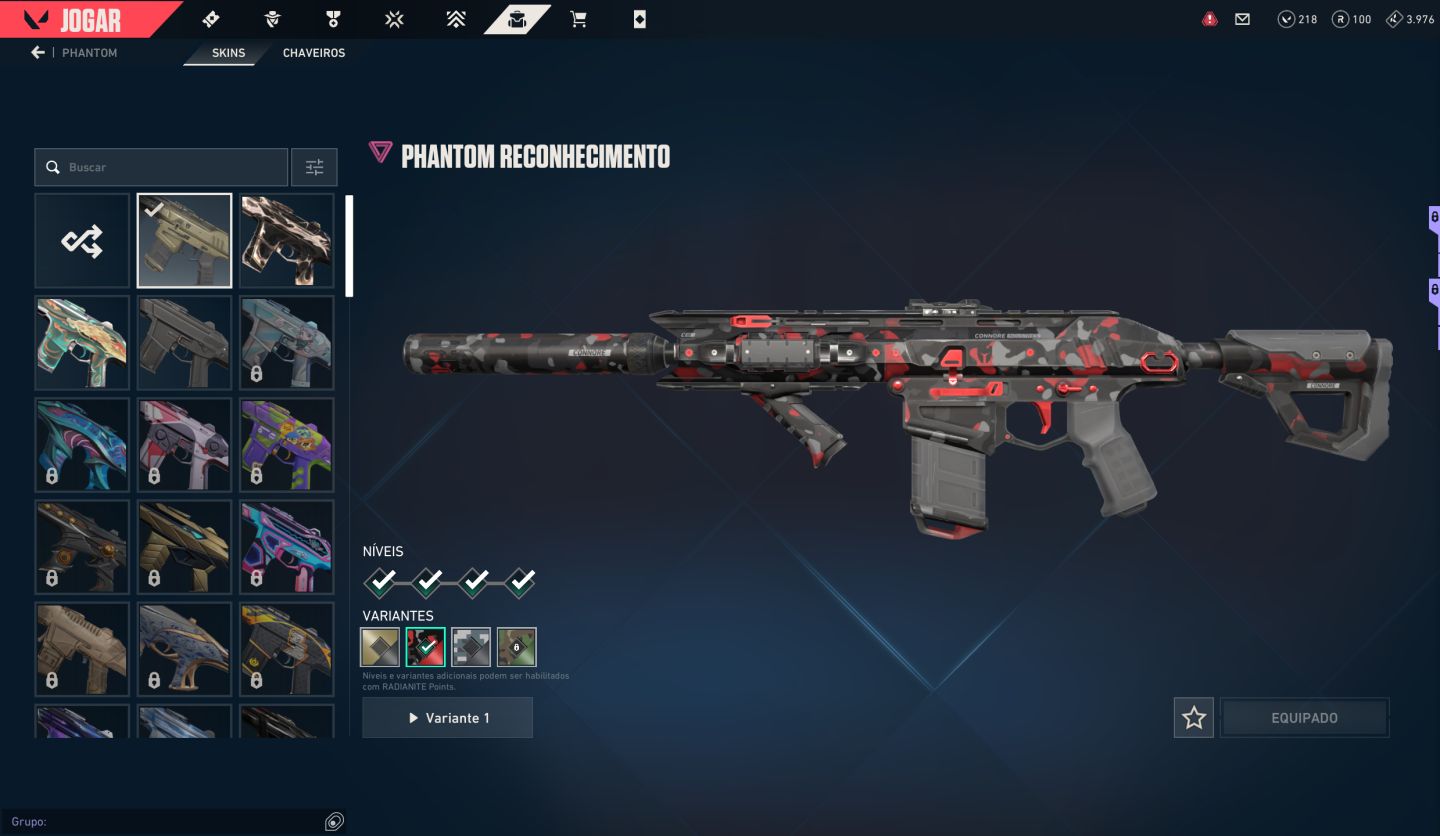 CONTA VALORANT COM SKINS RARAS | Vandal Singularidade + Phantom Reconhecimento