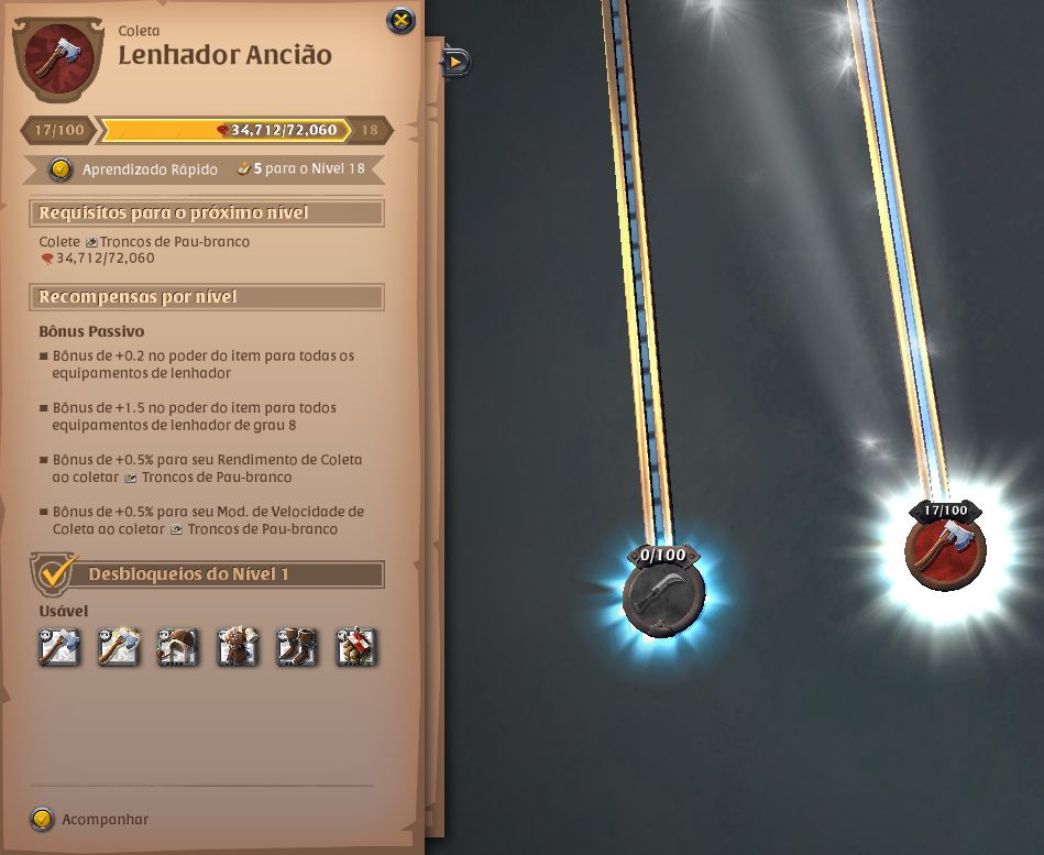 Conta albion online, conta com 100M em itens,coleta t8, equipamentos upados