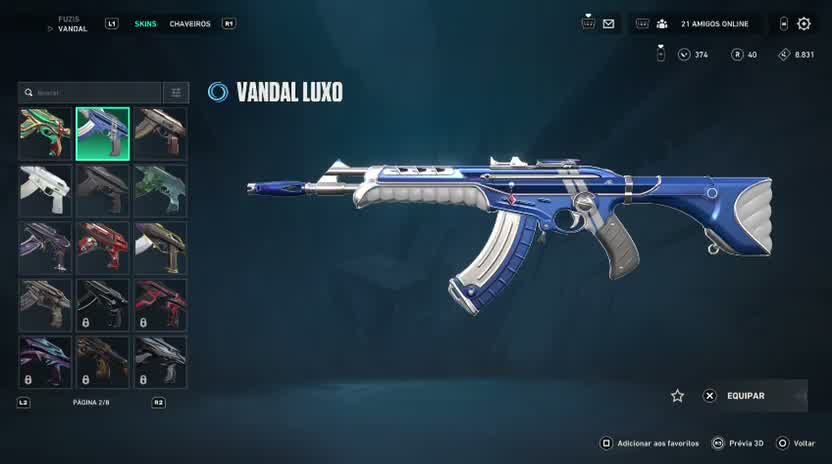 Conta com muita skin