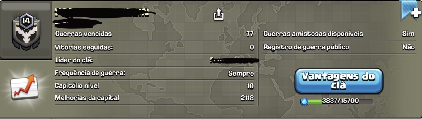Clã level 14 - Capitolio level 10