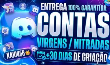 (MUITO BARATO) CONTAS VIRGENS/NITRADAS PARA DISCORD (-30D/+30D)