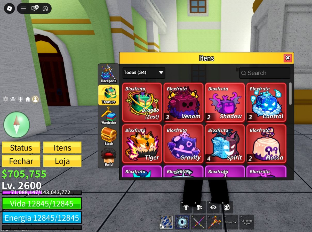 Conta de roblox upada em blox fruits e outros jogos