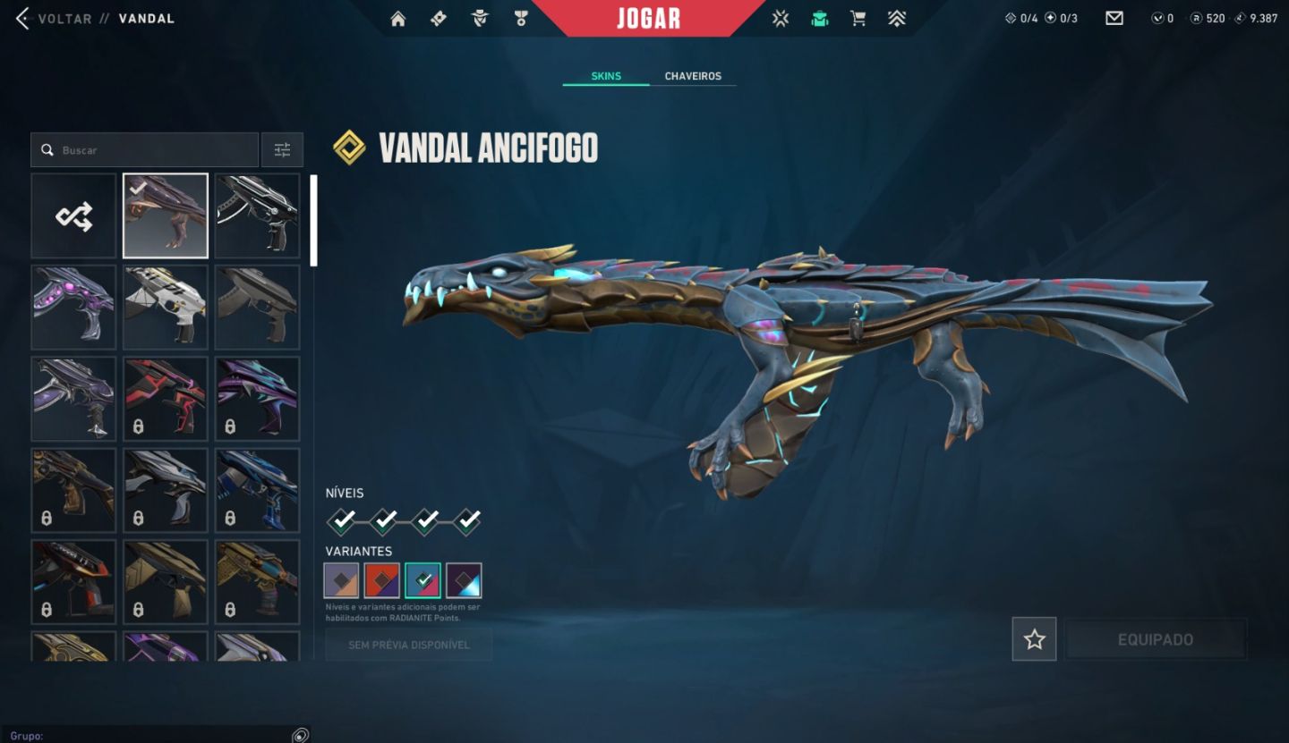 Conta Riot Valorant com skins de Vandal, Phantom, Awp, Faca e alguns passe, lol