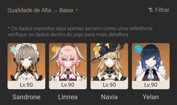 CONTA GENSHIN 22x5 COM PERSONAGENS DO META ATUAL