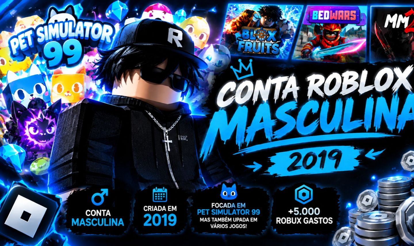Conta Masculina Roblox +5k gastos