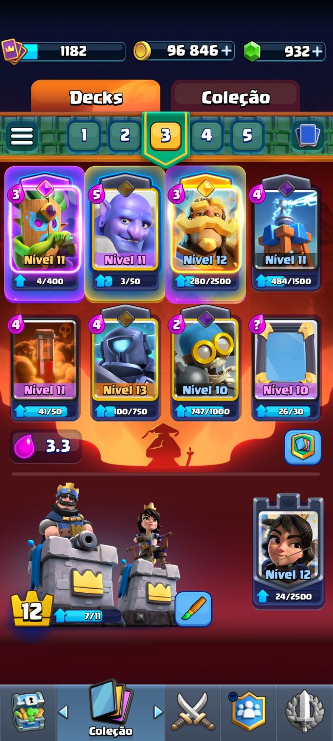 Conta Clash Royale (5596 troféus/arena 16)