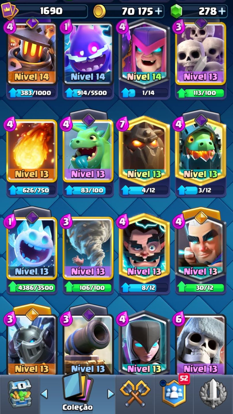 CONTA CLASH ROYALE MAXIMIZADA! NÍVEL 16, VÁRIAS CARTAS NÍVEL 16 E HERÓIS